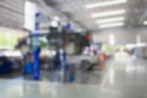 car repair service center blurred background photo