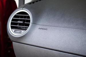 Safety airbag sign in modern car photo