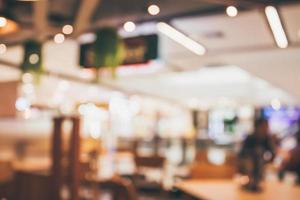 Restaurant cafe or coffee shop interior with people abstract blur background photo