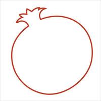 Pomegranate line icon. Outline style icon for web site or mobile app, punica and fruit, grenade vector icon.