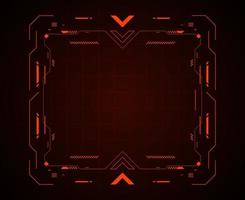 red frame element abstract modern technology futuristic hud design for digital gaming. vector