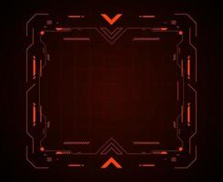 diseño de hud futurista de tecnología moderna abstracta de elemento de marco rojo para juegos digitales. vector