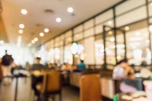 Restaurant cafe or coffee shop interior with people abstract defocused blur background photo