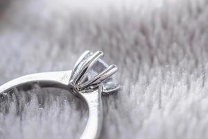 Jewelry luxury silver diamond ring photo