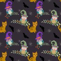 Cute seamless pattern for Halloween holiday. vector