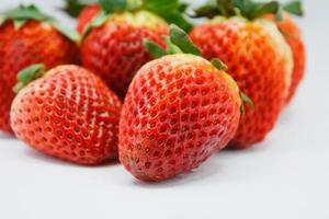 Strawberries on white background photo