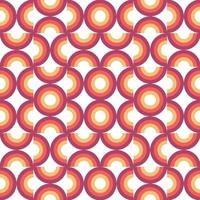 Harmonious modern geometric pattern retro vintage 70's vector