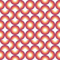 Harmonious modern geometric pattern retro vintage 70's vector