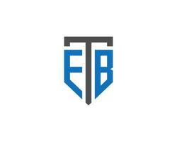 Initial Letter FTB Flat Logo Vector Design Concept Template.