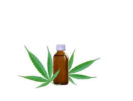 médicos que sostienen una botella de aceite de cannabis en pipeta, producto de cáñamo, aceite de cannabis cbd. concepto de marihuana medicinal. foto