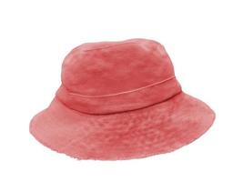 red bucket hat isolated on white photo