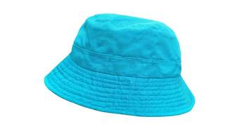 blue bucket hat on a white background photo