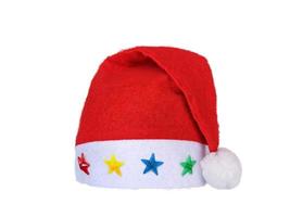 red santa hat isolated on a white background photo