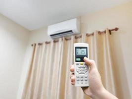 Air conditioner with remote controller. photo