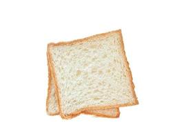 2 slices of bread, isolated on white photo
