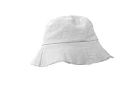 white bucket hat isolated on white photo