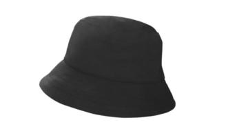 black bucket hat on a white background photo