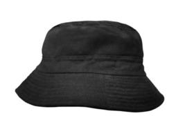 black bucket hat on a white background photo