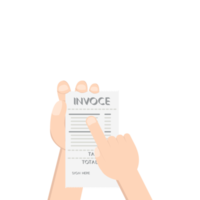 hand holding invoice billing invoice png