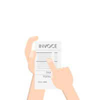 hand holding invoice billing invoice png