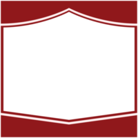 twibbon red and white frame basic shape png