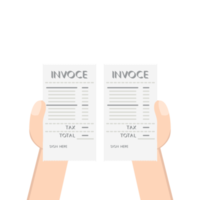 hand holding invoice billing invoice png