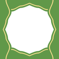 forme de base du cadre vert et jaune twibbon png