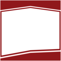 red and white frame basic shape png