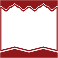 röd och vit ram grundläggande form png
