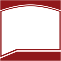 forme de base du cadre rouge et blanc twibbon png