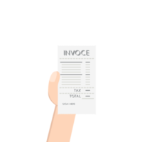 hand holding invoice billing invoice png