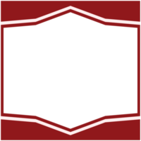 forme de base du cadre rouge et blanc twibbon png