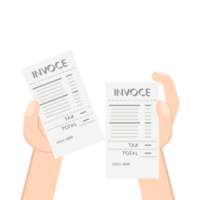 hand holding invoice billing invoice png