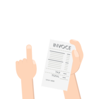 hand holding invoice billing invoice png