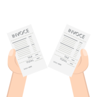 hand holding invoice billing invoice png