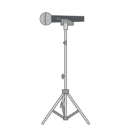 tripod using microphone podcast day setup png