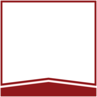 forme de base du cadre rouge et blanc twibbon png