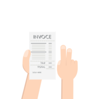 hand holding invoice billing invoice png