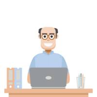 man playing laptop work from home png