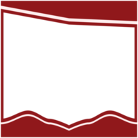 twibbon red and white frame basic shape png