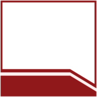 forme de base du cadre rouge et blanc twibbon png