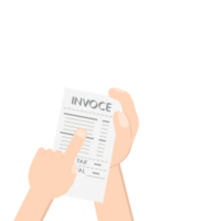 hand holding invoice billing invoice png