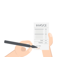 hand holding invoice billing invoice png