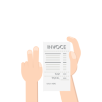 hand holding invoice billing invoice png