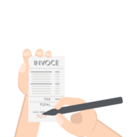 hand holding invoice billing invoice png