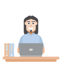 man playing laptop work from home png