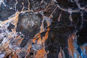 texturas de fondo del interior de un tubo de lava foto