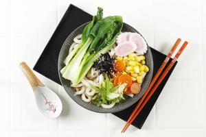 Top View Udon with Vegetable photo