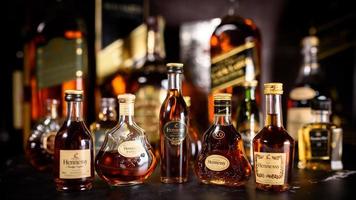 Bangkok Thailand - Aug 17, 2022 Bottle of Hennessy, a brand of famous cognac from Cognac, France photo