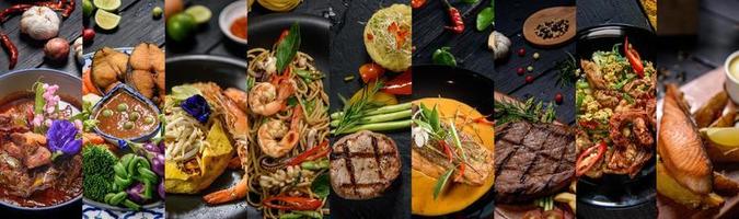 collage de varios productos alimenticios foto